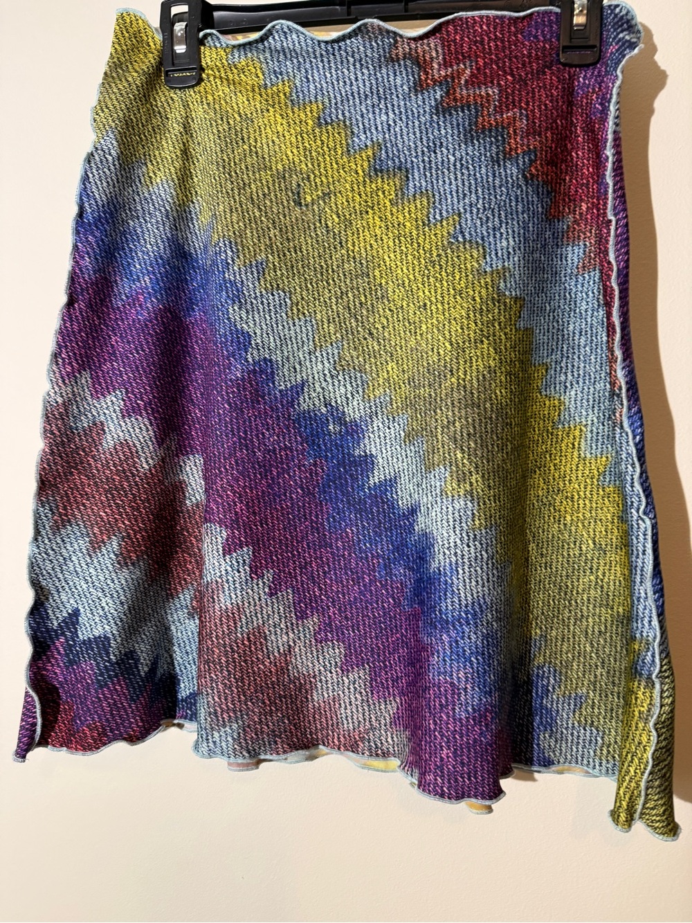 Haystacks Reversible Multicolor Zigzag Knit Skirt - Women's